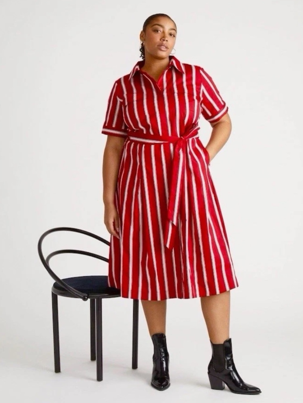 Universal Standard City Poplin Maxi
Shirtdress - NWT